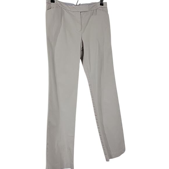 Tommy Hilfiger Women’s Stretch Khaki Pants Size 8 Straight Leg Beige Logo Back - Picture 2 of 8